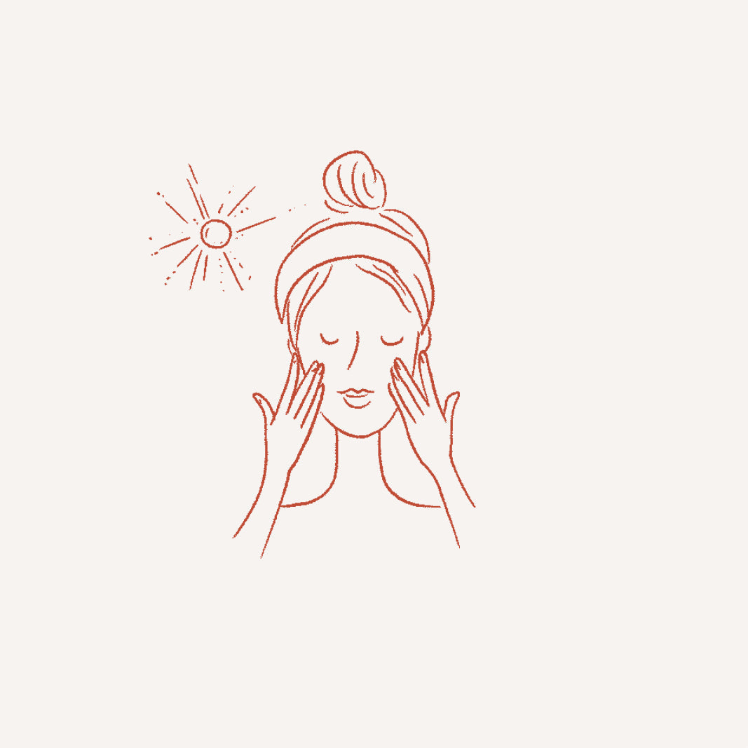 Icon of woman applying skincare